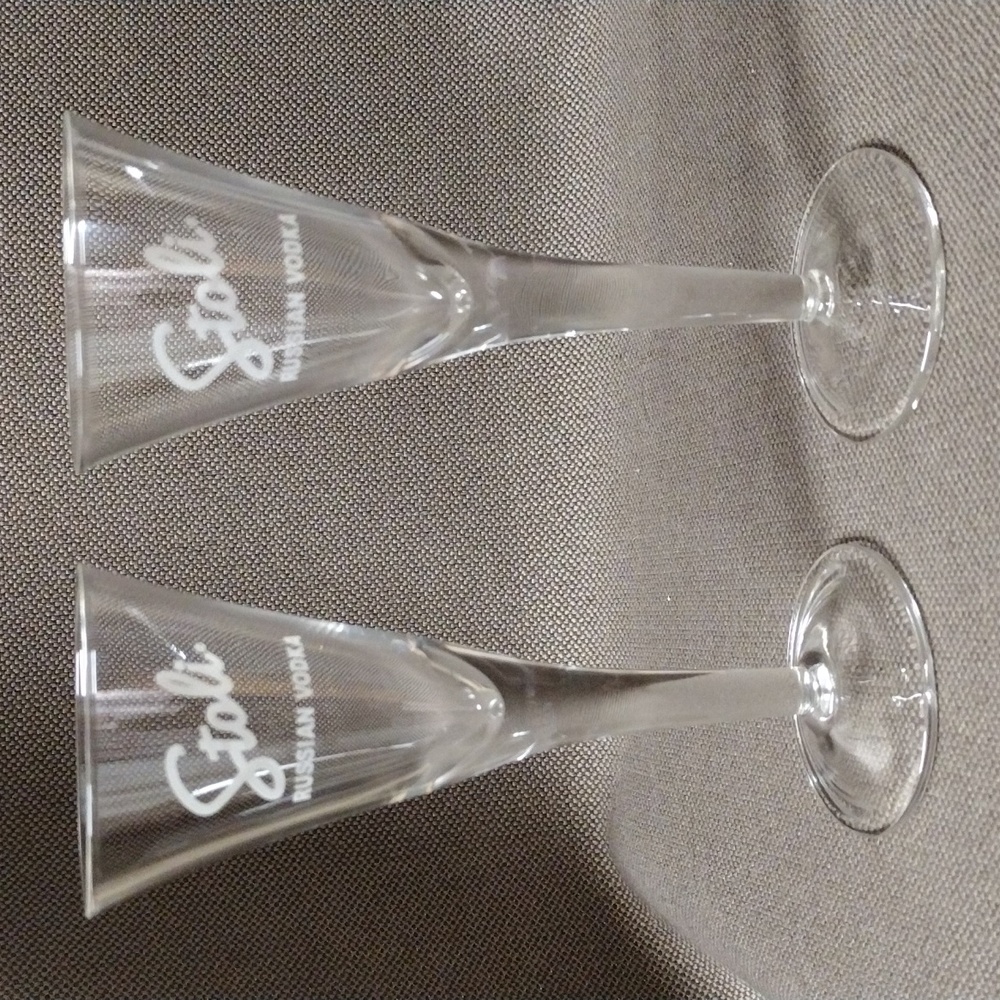 5.75" Stoli Russian Vodka shot glasses